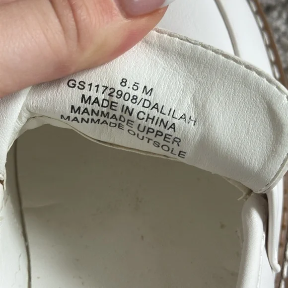 Mia Delilah Lug Sole Platform Loafers, White Leather - Size 8.5 - Picture 6 of 8